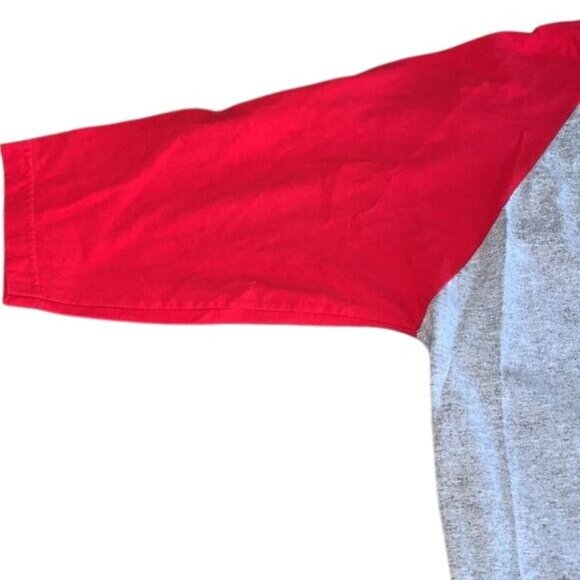 Pro Club Comfort Raglan Baseball Tee XL Red & Gray - Picture 4 of 8